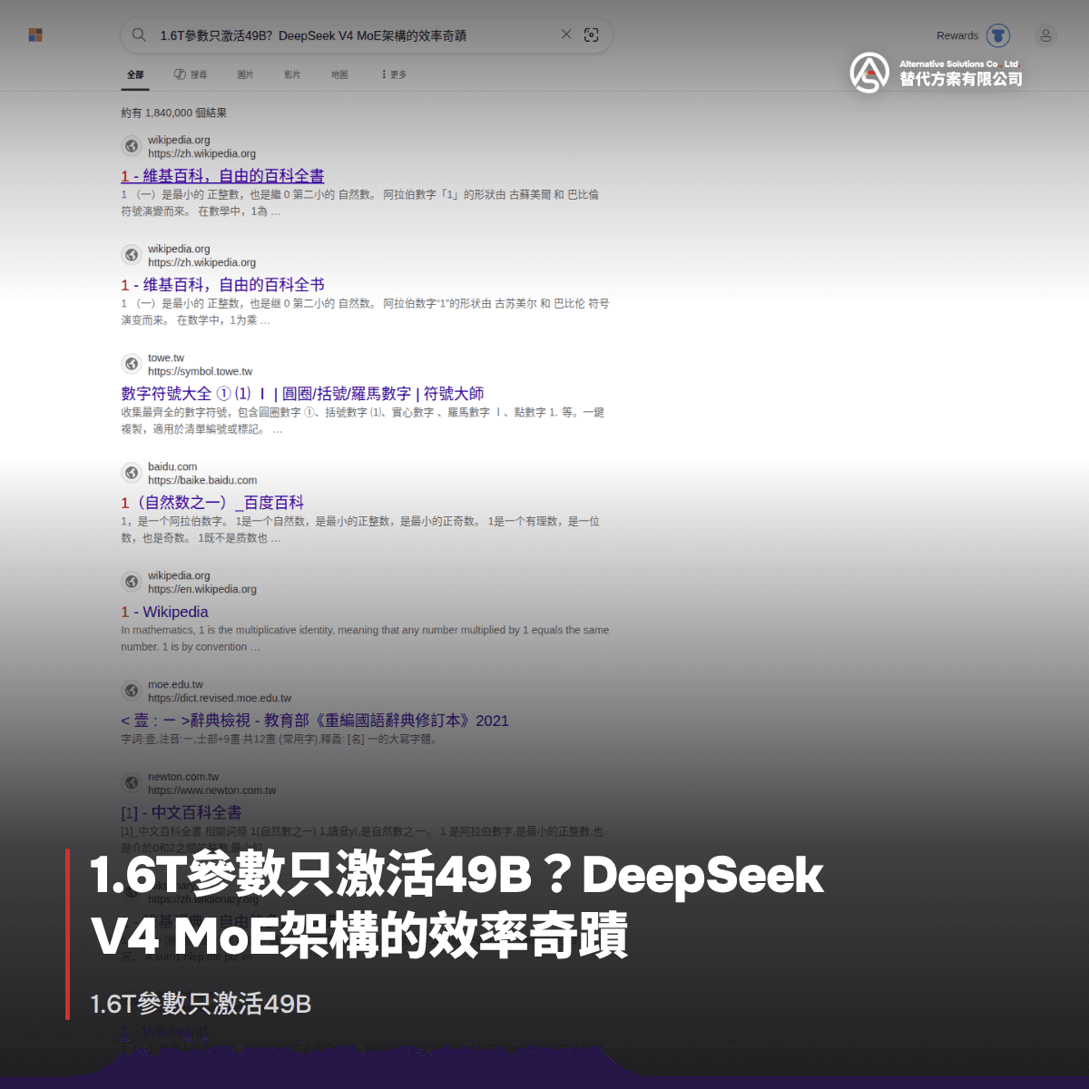 1.6T參數只激活49B？DeepSeek V4 MoE架構的效率奇蹟
