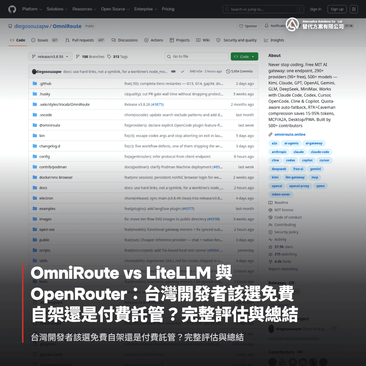 OmniRoute vs LiteLLM 與 OpenRouter：台灣開發者該選免費自架還是付費託管？完整評估與總結