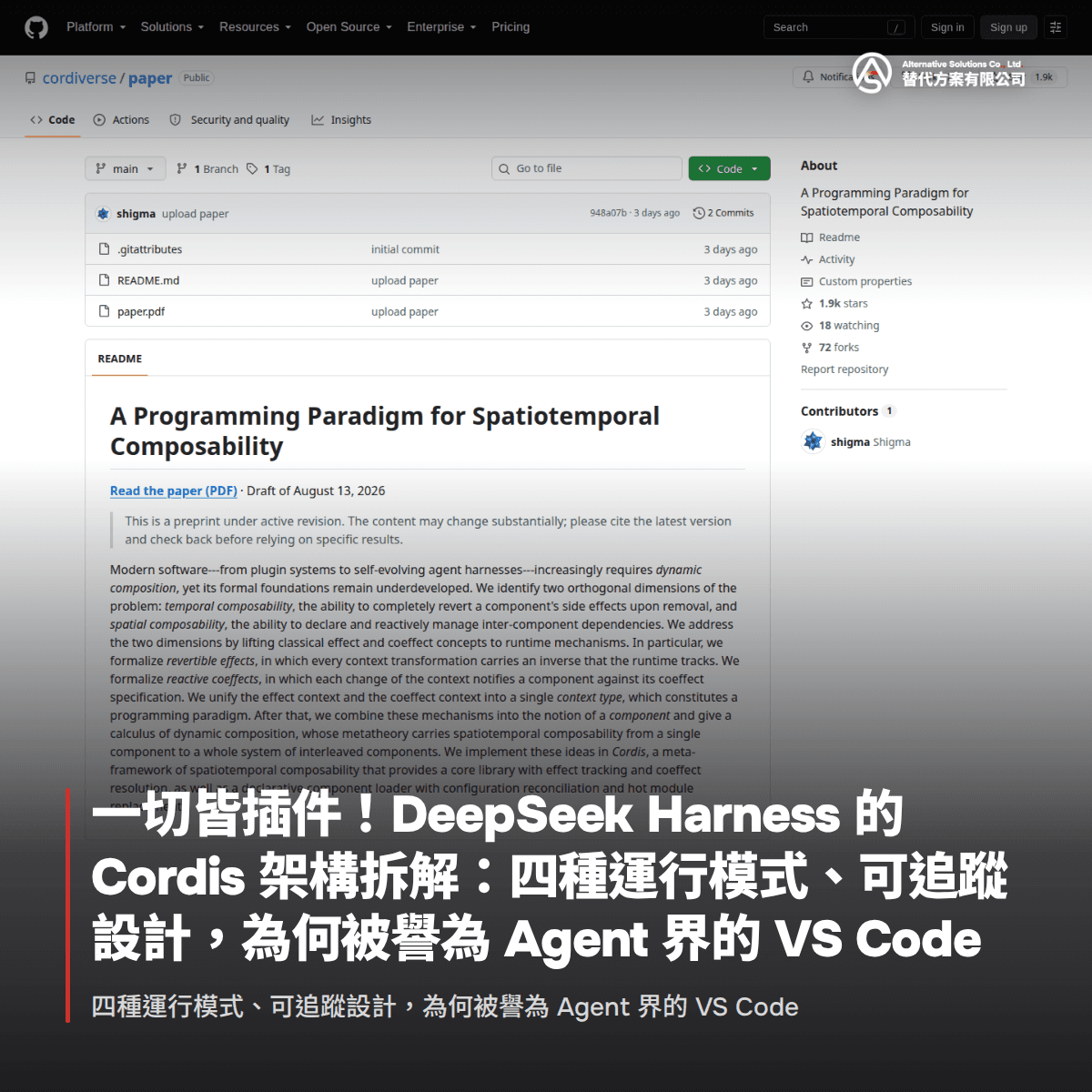 一切皆插件！DeepSeek Harness 的 Cordis 架構拆解：四種運行模式、可追蹤設計，為何被譽為 Agent 界的 VS Code