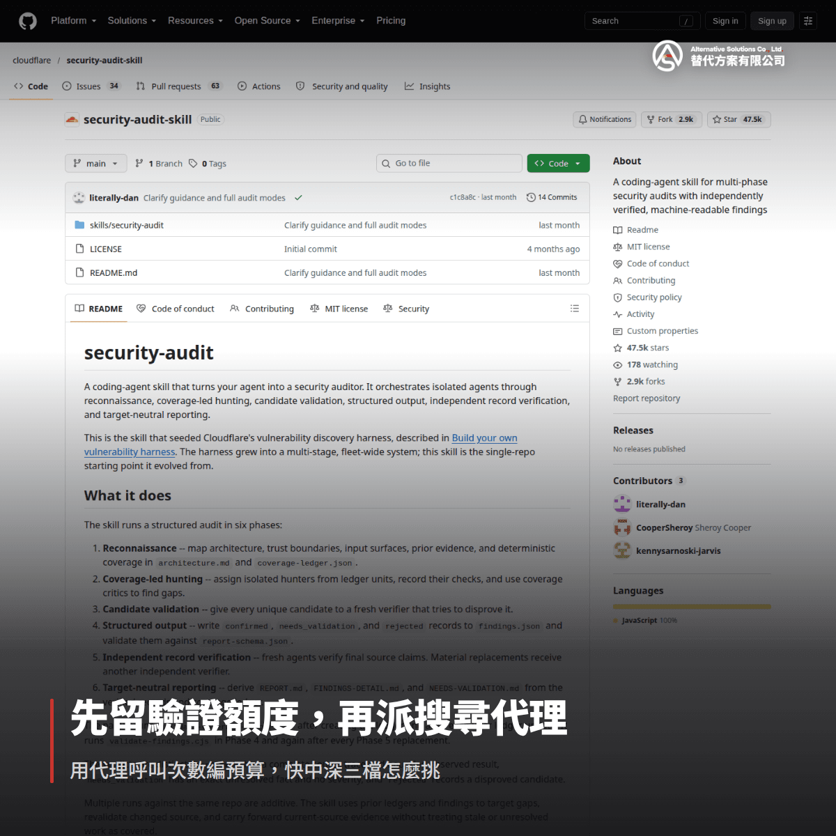 先留驗證額度再派搜尋代理：security-audit-skill 用代理呼叫次數編預算，quick、standard、deep 三檔怎麼挑才不會跑到一半卡住