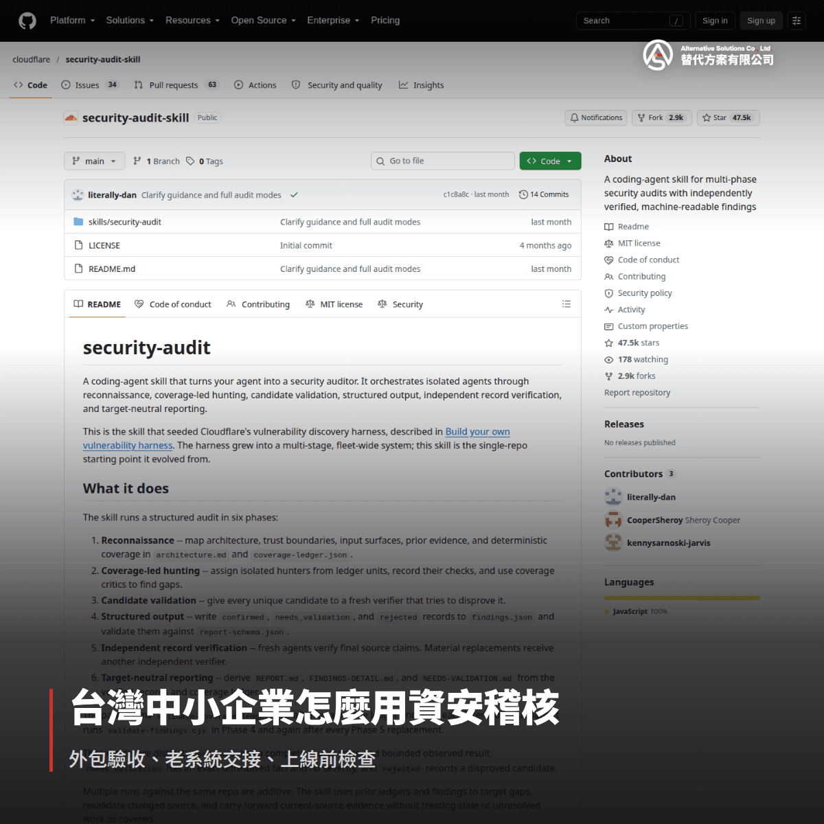 外包驗收、老系統交接、上線前檢查：台灣中小企業怎麼用 security-audit-skill 留下資安把關紀錄，而不是等出事才處理