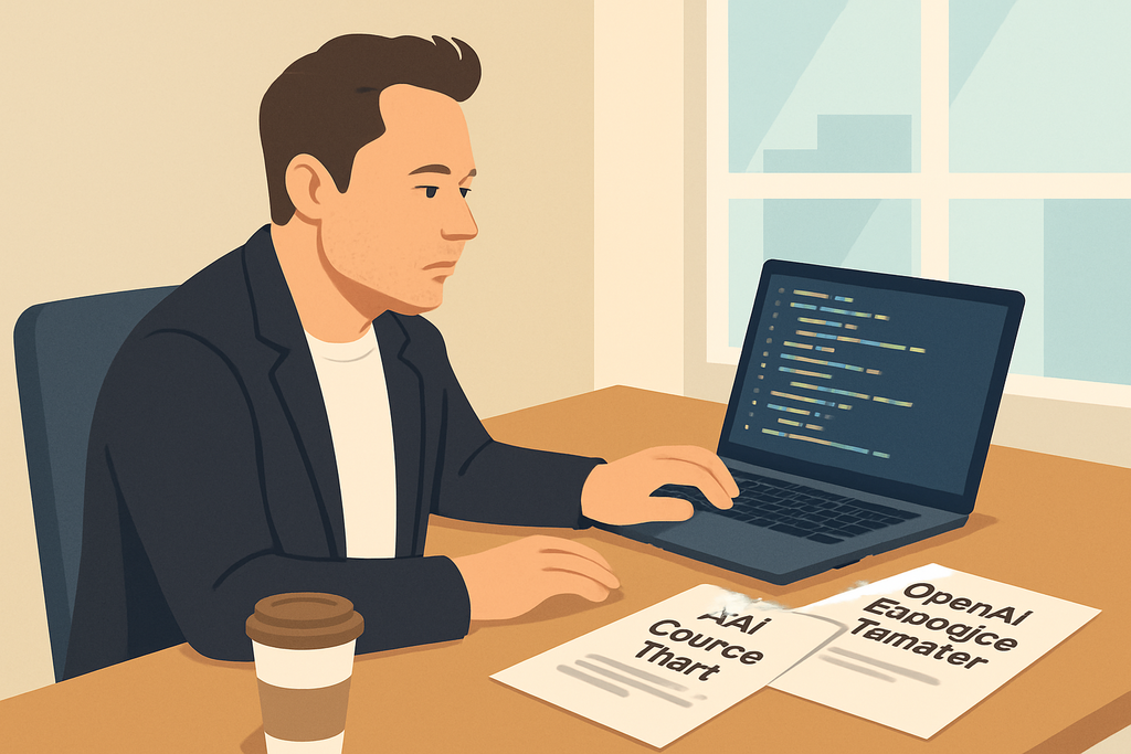 男子專注於電腦前操作AI與程式碼