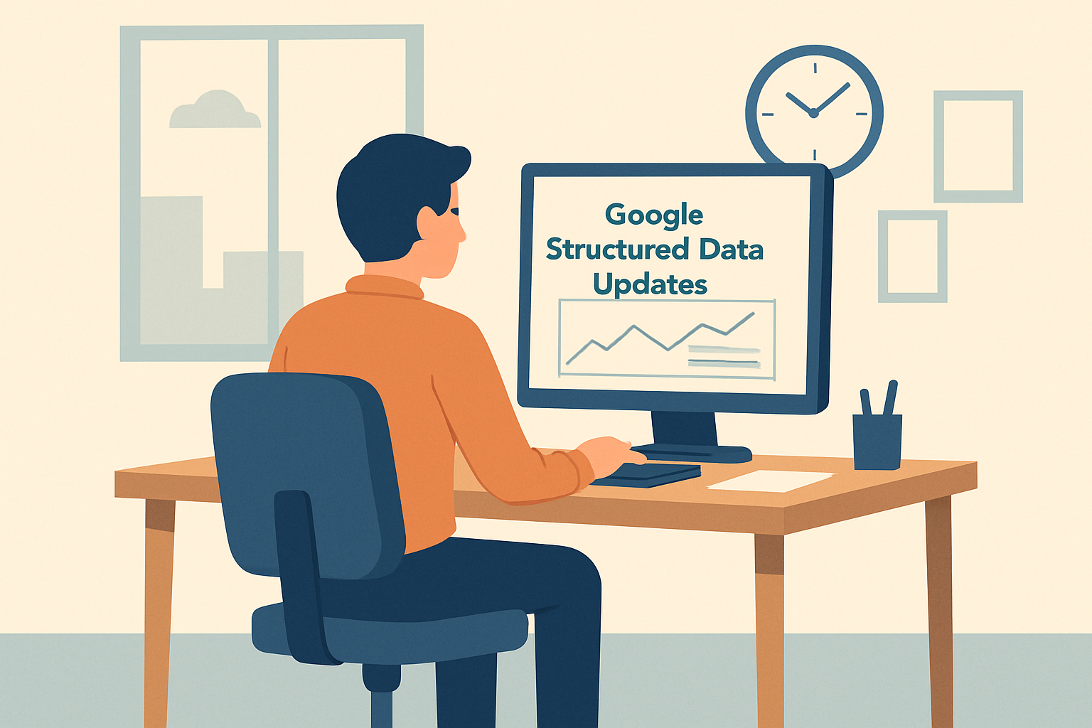 Google結構化資料更新後的網頁設計與網站架構調整分析示意圖。