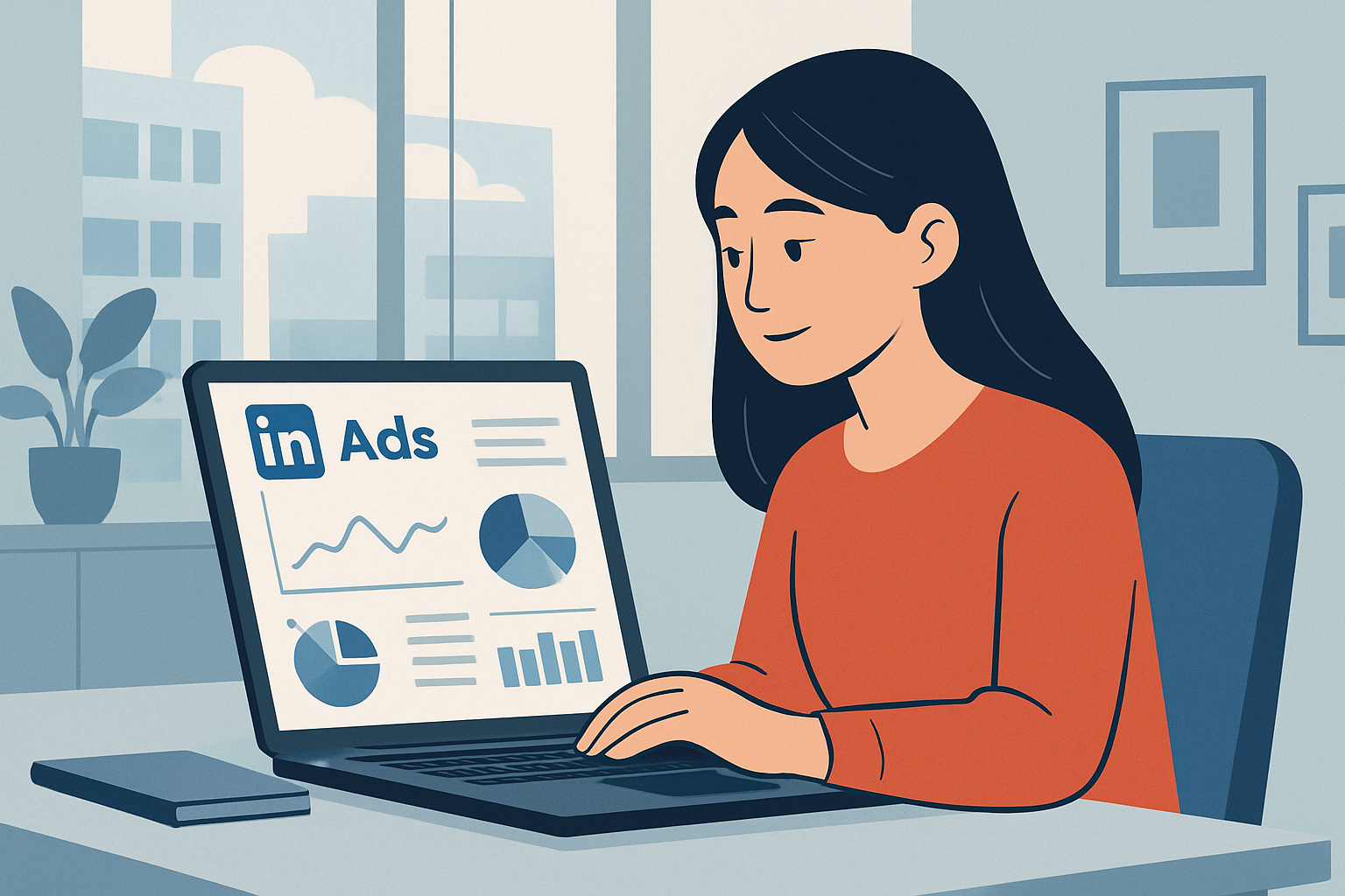 網站經營數據分析儀表板在螢幕上顯示，專業從業者專注研究提升速度與互動。