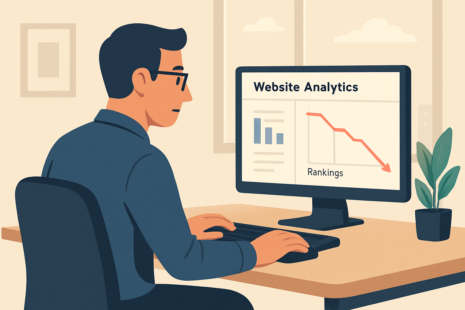 網站分析數據與排名下降趨勢