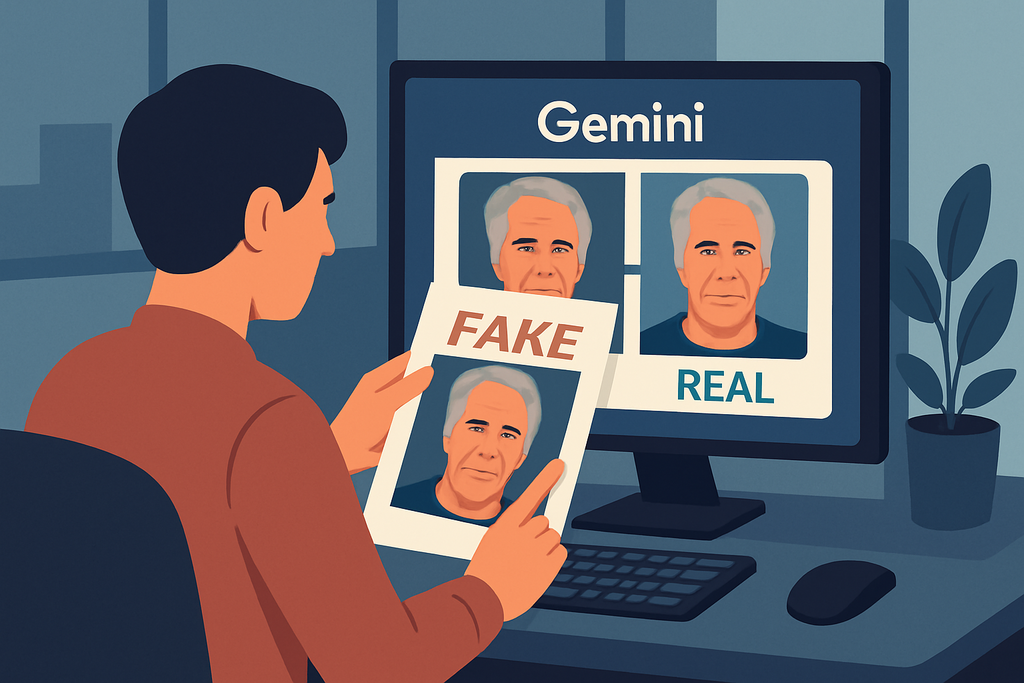 Gemini AI水印揭露Epstein假影像真相