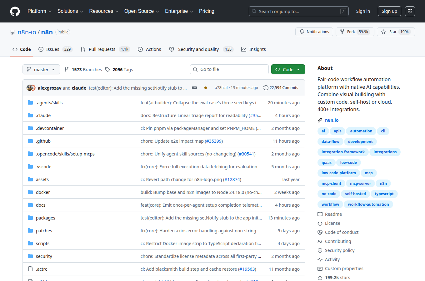 n8n 專案頁。對照正文 WordPress+自動化工作流,可查看自動化工具鏈入口。