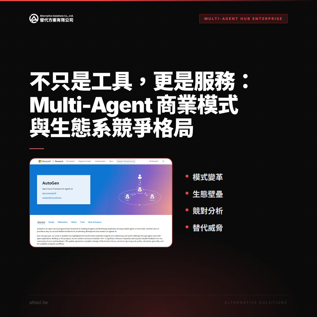 不只是工具，更是服務：Multi-Agent 商業模式與生態系競爭格局