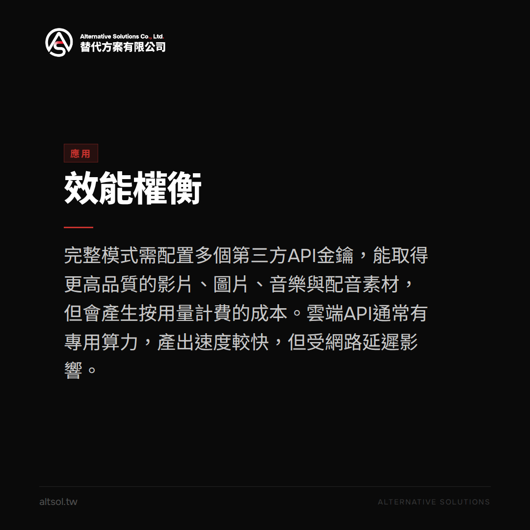 本地 GPU vs 雲端 API：OpenMontage 零金鑰模式與完整模式的效能與隱私權衡 圖卡 3