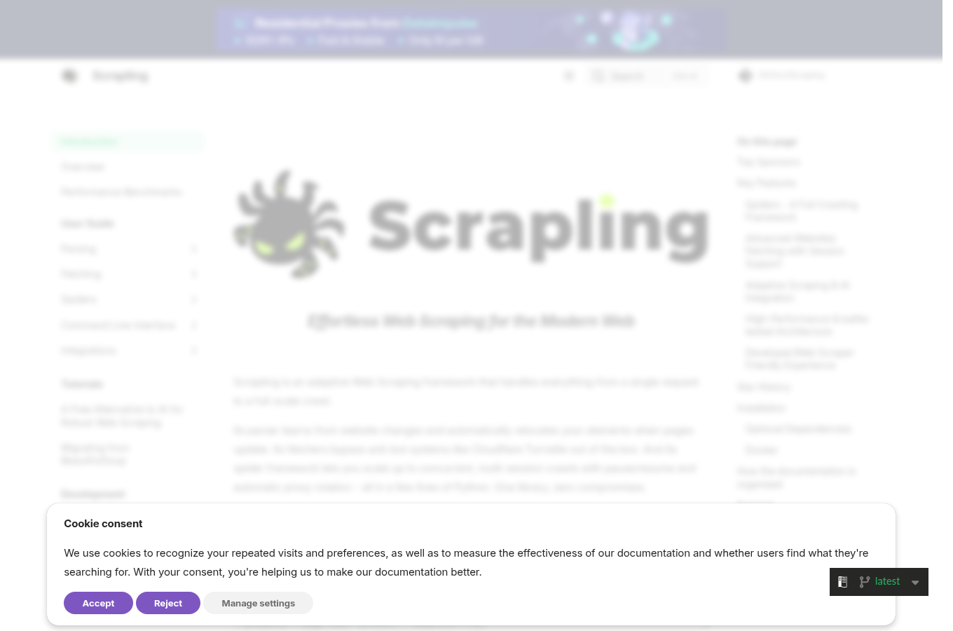 官方頁面截圖。對照主題「Scrapling 自適應解析器深度揭密」，可從官方說明確認功能定義、文件入口或產品定位。