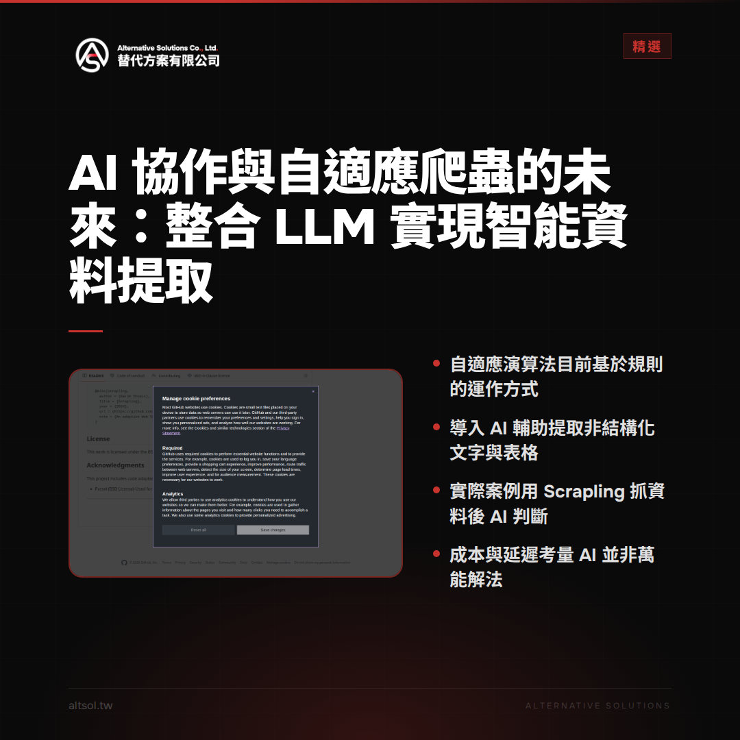 AI 協作與自適應爬蟲的未來：整合 LLM 實現智能資料提取