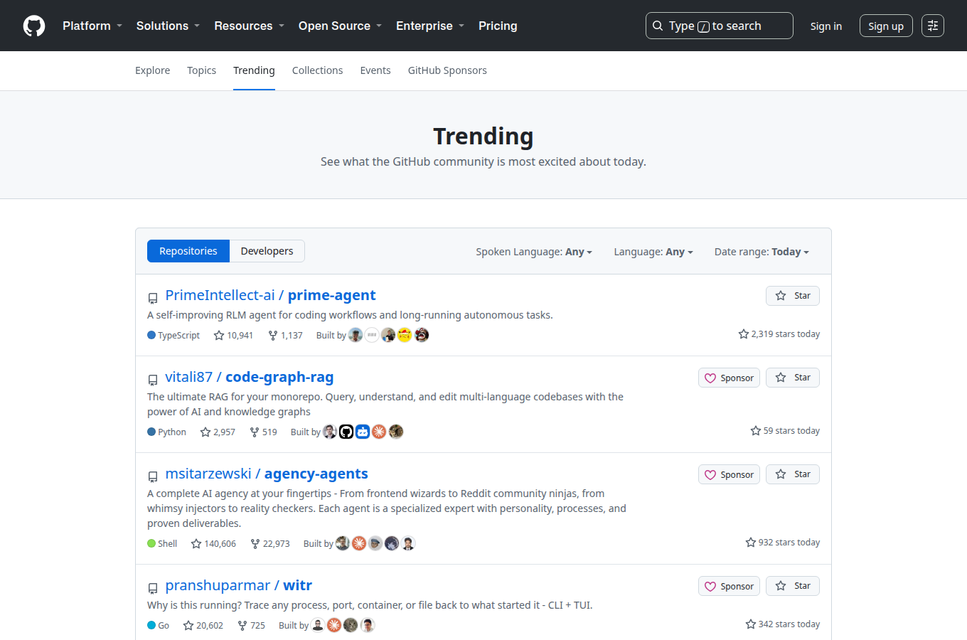 開源專案在 GitHub 的頁面截圖。對照「AI 老是忘記你交代的事？TencentDB Agent Memory 開源記憶」正文，可核對專案說明與倉庫入口。