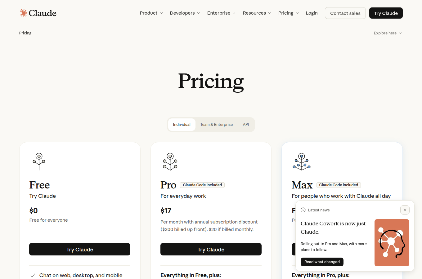 Anthropic 官方 Pricing 頁